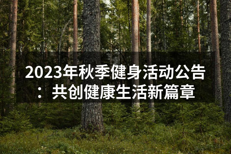 丰富多彩的健身活动