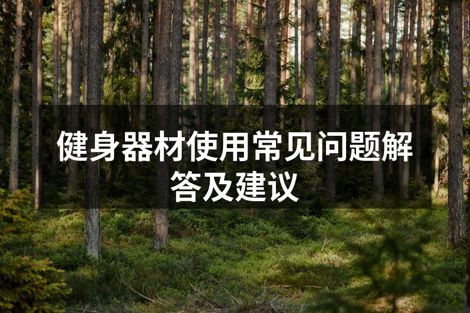 多种健身器材选择
